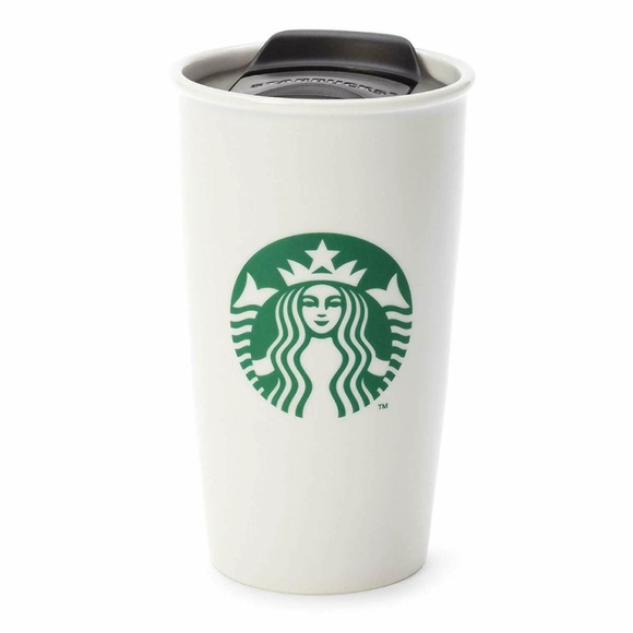Starbucks Other - Starbucks 2011 Classic White and Green Double Wall Ceramic Travel Tumbler
